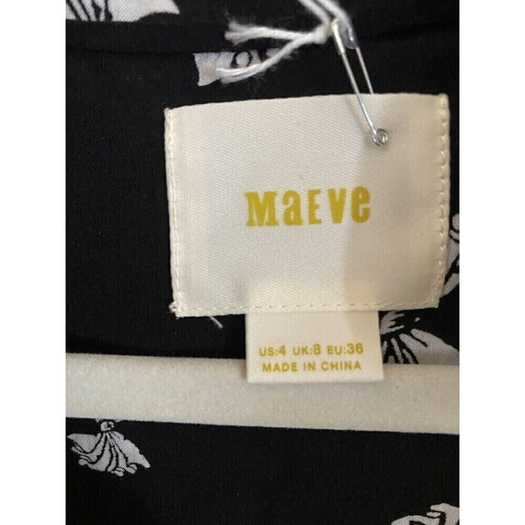 MAVE Anthropology Back Button Down Dress Top Sz.4 - Picture 3 of 4